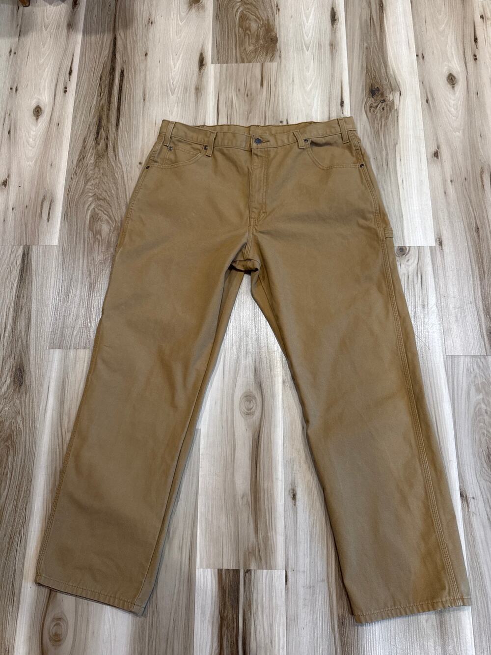 Dickies Relaxed Fit Heavyweight Duck Carpenter Straight Leg Pants 38x32